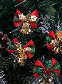 10pcs Bow Design Christmas Tree Decoration - Multicolor - View 1