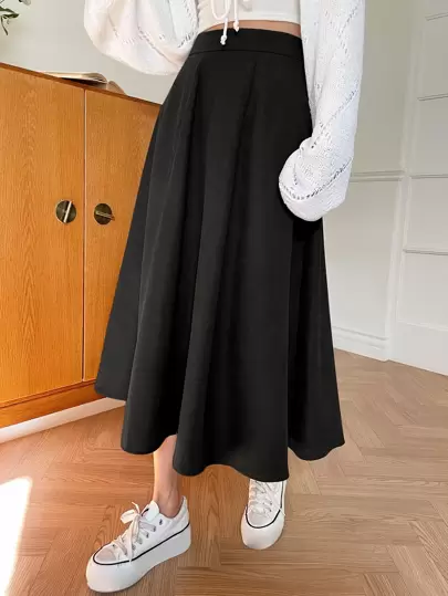 DAZY High Waist Flared Skirt Fall