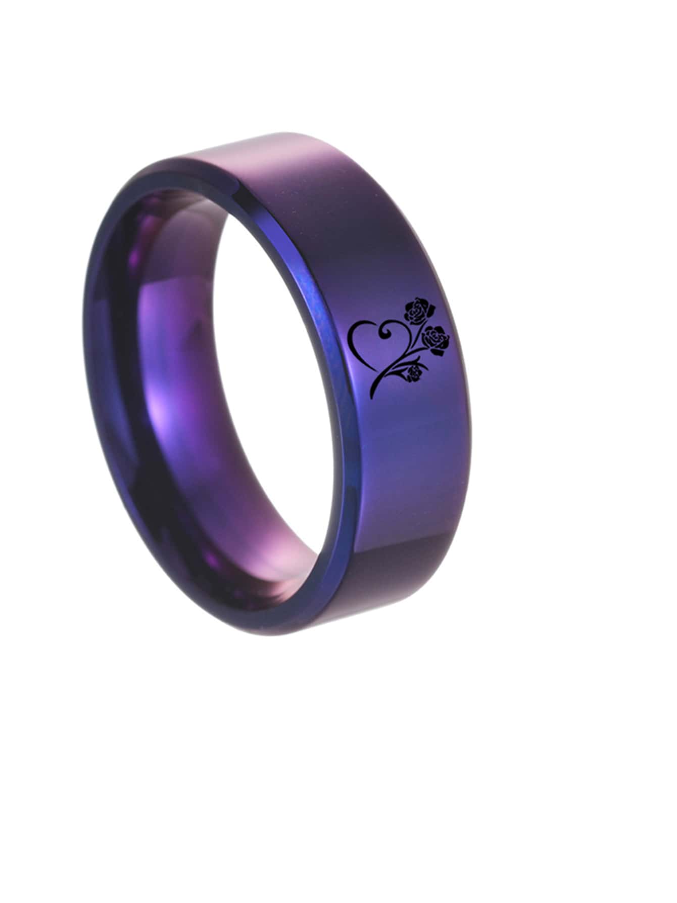 Men Floral Pattern Ring