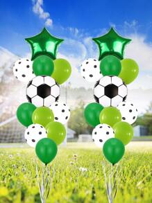 22 piezas fútbol & con diseño de estrella globo - Multicolor - Ver 1