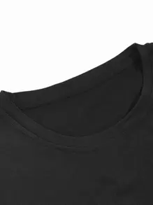 Manfinity EMRG Camisetas de hombre entalladas con cuello redondo, manga corta y estampado de osos divertido y holográfico, fabricadas en poliéster para verano.