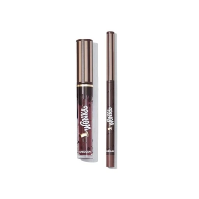 Willy wonka | SHEGLAM Cocoa Kiss 雙色唇膏-Hot Fudge 棕色液體唇膏 品牌 美容 化妝 化妝品 適合女性與女孩 完美搭配夏季春季 Y2K 時尚 流行 生日 母親節禮物 假期 派對準備就緒 最佳顏色