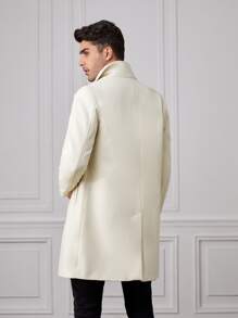 Manfinity NXTstreet Men Single Breasted Overcoat - Beige - View 2