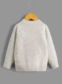 SHEIN Young Boy Drop Shoulder Sweater - Apricot - View 2