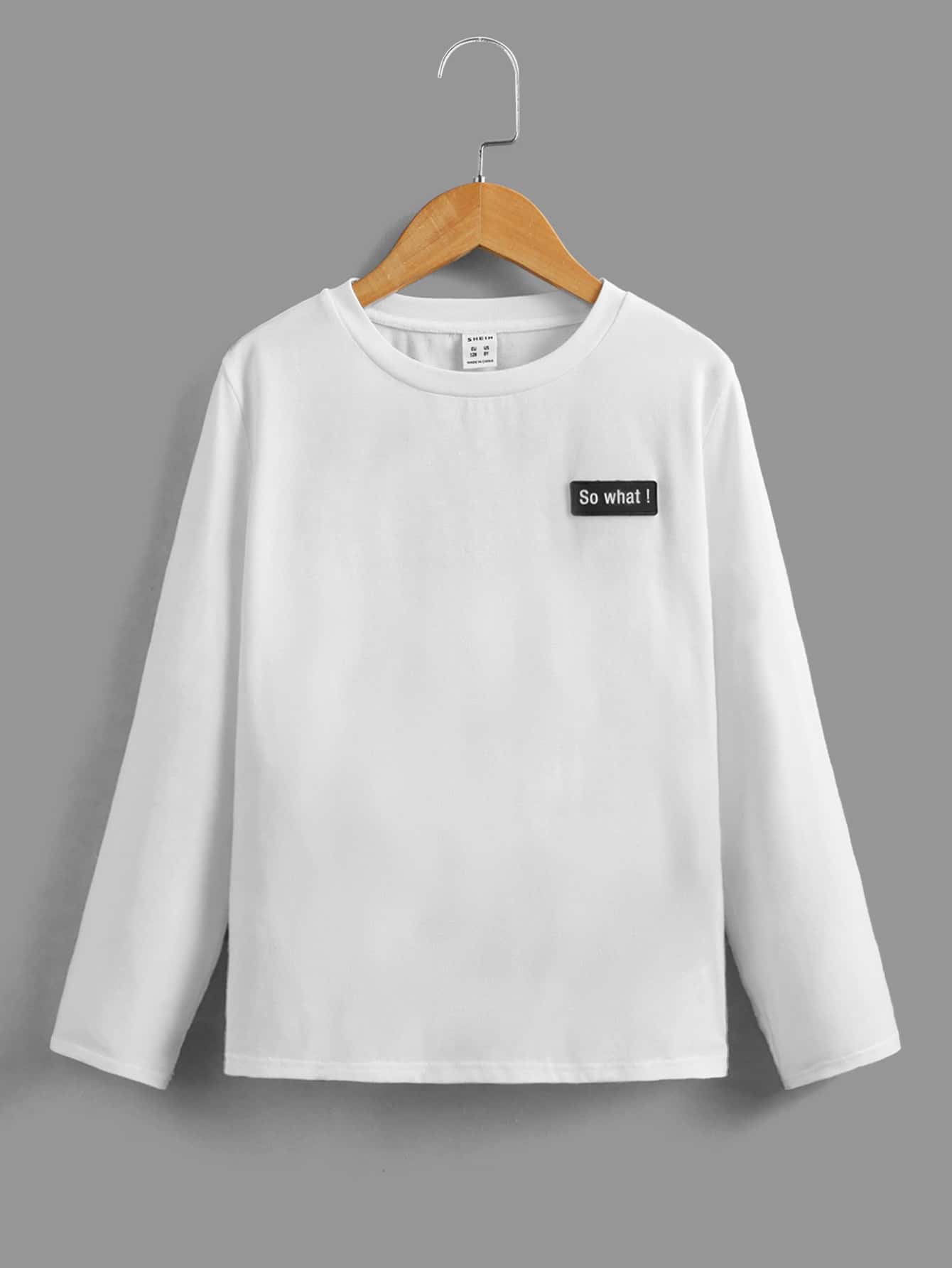 SHEIN Boys Slogan Graphic Tee - White - View 1