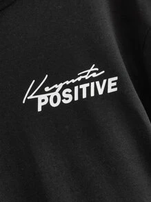 SHEIN 男孩卡通和字母圖案連帽衫