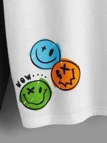 SHEIN Boys Cartoon And Letter Graphic Tee - White - View 4