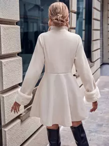 Pariaura 瀑布領雙排釦花呢外套