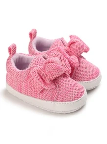 Baby Bow Decor Flats - Pink - View 1
