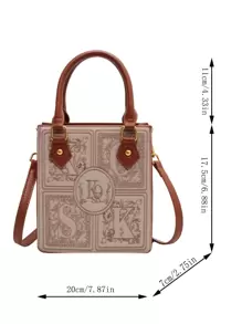 yating Paper-Cut Pattern Heavy Work Embroidery Mini Handbag - Multicolor - View 7