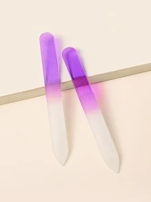 2 件玻璃指甲锉，指甲锉，玻璃指甲锉，天然指甲双面蚀刻玻璃锉专业修甲工具捷克玻璃女士女孩适用，美甲用品，美甲工具，美甲工具，返校，指甲，按压指甲用美甲工具 - 彩色 - 查看 1