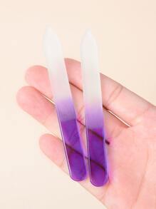 2 件玻璃指甲锉，指甲锉，玻璃指甲锉，天然指甲双面蚀刻玻璃锉专业修甲工具捷克玻璃女士女孩适用，美甲用品，美甲工具，美甲工具，返校，指甲，按压指甲用美甲工具 - 彩色 - 查看 6