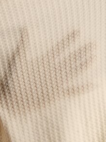 SHEIN Maternity Flounce Sleeve Peplum Tee - Apricot - View 6