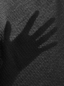 SHEIN EZwear Conjunto top de tirantes tejido de borde en forma de lechuga con leggings - Negro - Ver 8