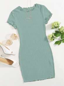 Muchica Đầm Xù nhỏ màu trơn Giải trí - Màu xanh Bạc hà - Xem 1