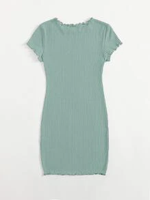 Muchica Đầm Xù nhỏ màu trơn Giải trí - Màu xanh Bạc hà - Xem 2