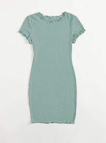 Muchica Đầm Xù nhỏ màu trơn Giải trí - Màu xanh Bạc hà - Xem 5