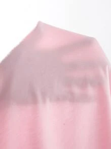 SHEIN EZwear 素色高腰騎行短褲 - 淺粉色 - 查看 6