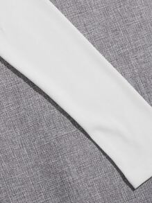 SHEIN Essnce Asymmetrical One Shoulder White Crop Tee