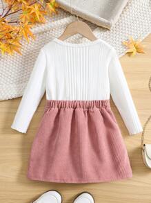 Niñas Falda con camiseta ribete con fruncido - Multicolor - Ver 2