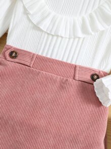 Niñas Falda con camiseta ribete con fruncido - Multicolor - Ver 4