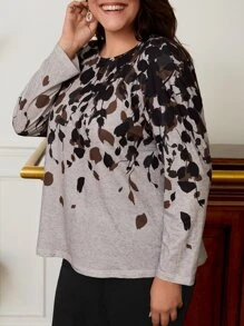 EMERY ROSE Plus Plants Print Tee - Multicolor - View 3