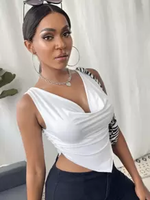 Chiquease Draped Front Tank Top