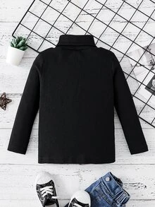 Tops con trai lớn Gân đan Hoạt hình Giải trí - màu đen - Xem 2