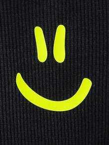 Tops con trai lớn Gân đan Hoạt hình Giải trí - màu đen - Xem 4