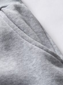 Manfinity Men Cartoon And Letter Graphic Joggers - Light Grey - View 5