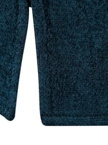 Manfinity Homme 男士拉鏈開襟抽繩連帽開襟衫 - 藏蓝色 - 查看 4