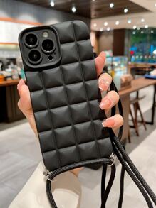 Einfarbige Handyhülle & Tragegurt - Schwarz - Übersicht 1