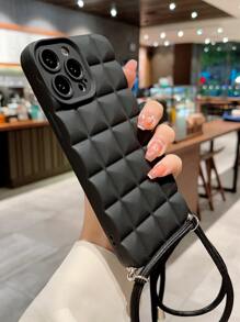 Einfarbige Handyhülle & Tragegurt - Schwarz - Übersicht 2