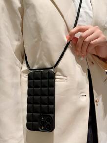 Einfarbige Handyhülle & Tragegurt - Schwarz - Übersicht 3