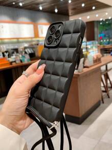 Einfarbige Handyhülle & Tragegurt - Schwarz - Übersicht 4