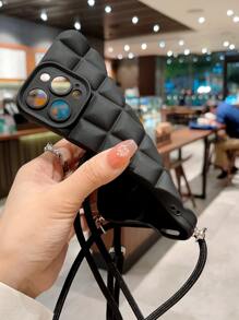 Einfarbige Handyhülle & Tragegurt - Schwarz - Übersicht 5