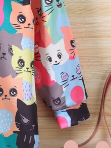 SHEIN 小女童卡通圖案連帽衫