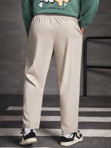 GENTILAND Quần Nam Túi màu trơn Giải trí - Màu be - Xem 2