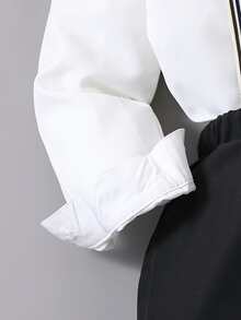 Boys Bow Front Shirt & Suspender Trousers - Black and White - View 6