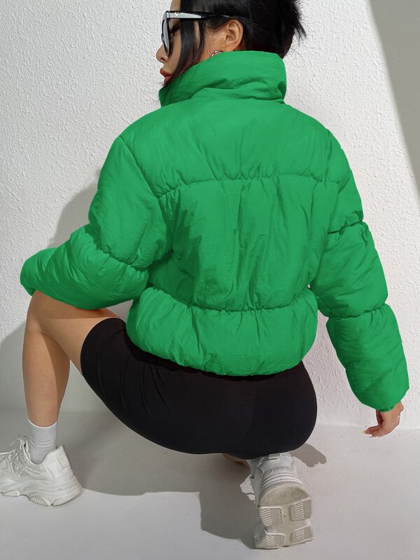 SHEIN Coolane Solid Zip Up Puffer Coat SHEIN South Africa