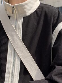 Manfinity Hypemode Áo khoác Nam Dây kéo Khối Màu Giải trí - màu đen - Xem 3