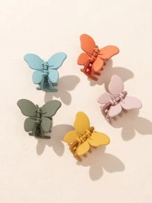 5入組蝴蝶設計髮卡可愛蝴蝶結