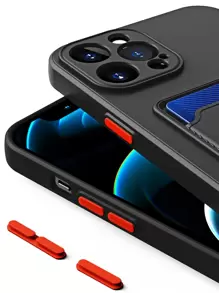 Hadaasi Ốp lưng điện thoại hai màu, chất liệu giả da, siêu mỏng, thời trang, đa năng, chống rơi vỡ, có thể tháo rời, tương thích với Apple 17 Pro/17 Pro Max/17 Air/17, Galaxy S25 Ultra/S25 Plus/S25/S25 Edge/S25 FE, Honor 400/400 Pro/400 Lite - màu đen - Xem 5