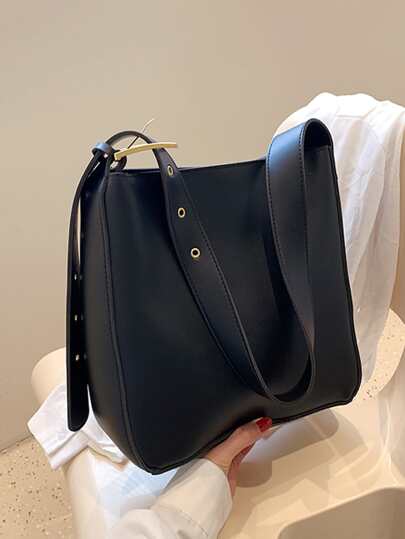 Minimalist Faux Leather Lightweight,Business Casual Eyelet Detail Hobo Bag For Teen Girls Women College Students,Rookies & White-Collar Workers Perfect For Office,College,Work ,Business,Commute,Outdoors, Travel, Outings, For Teacher Gifts,For Lady,For Female For Business/Commute/Work/Office,For Festivals/Vacation/Holiday