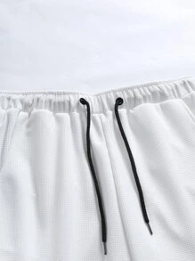 Manfinity Hypemode Men Flap Pocket Drawstring Waist Cargo Trousers - White - View 7