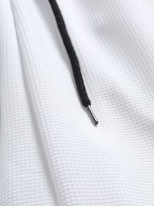 Manfinity Hypemode Men Flap Pocket Drawstring Waist Cargo Trousers - White - View 6