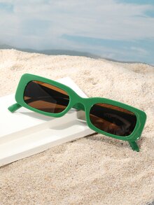 Men Square Frame Sunglasses - Brown - View 1
