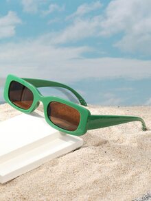 Men Square Frame Sunglasses - Brown - View 2