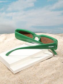 Men Square Frame Sunglasses - Brown - View 3