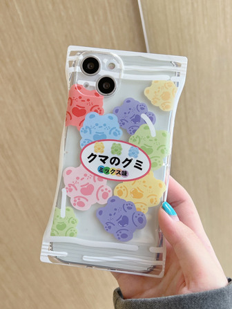 Cartoon Bear Print Phone Case